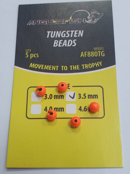 Anglerfish Tungsten Beads 3,0 mm Orange Fluo (Оранжевый)