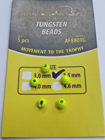 Anglerfish Tungsten Beads 4,0 mm Chartreuse Fluo (Шартрез)